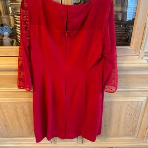 Talbots red dress long sleeve